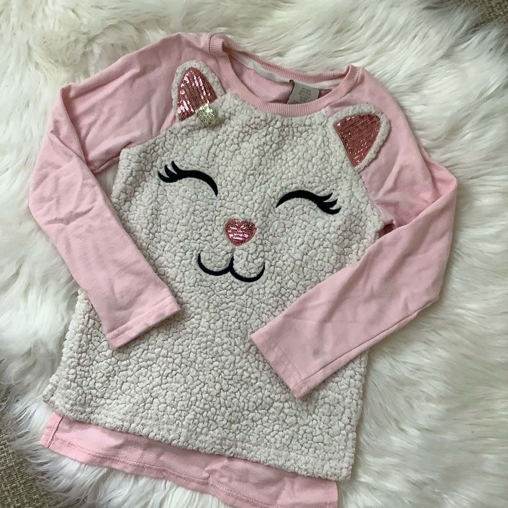 3/$30 Cynthia Rowley, pink, wooly lamb shirt